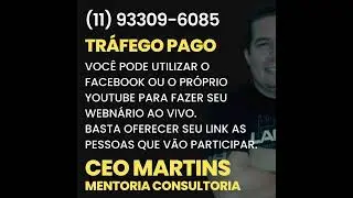 VOCÊ PODE UTILIZAR O FACEBOOK OU O PRÓPRIO YOUTUBE PARA FAZER SEU WEBNÁRIO AO VIVO.