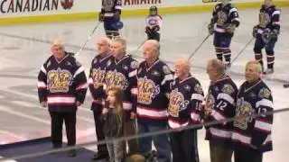 Aryn Canadian Anthem at an Oil Kings Retro Jersey Game in HD