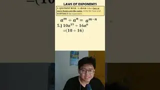 Law of Exponents: Quotient Rule [Example 3] #mathwithteacherjustin #math7 #algebra