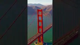 Driving across The Golden Gate Bridge / San Francisco California