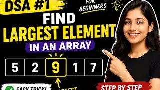 DSA for Beginners #1 | Find Largest Element,max element in Array (Java)