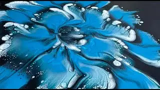 Reverse Flower Dip Beautiful Cell Effects in Acrylic Pouring