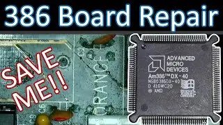 Leaked battery & corrosion: My attempt to restore this 386 motherboard!