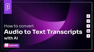How to convert Audio to Text Transcripts with AI