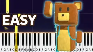 Super Bear Adventure - Main Theme Easy Piano Tutorial