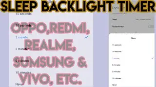 HOW TO SET BACKLIGHT TIMER// SLEEP BACKLIGHT TIMER || MATUM TECHN MANIPURI