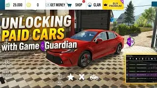 SAIU🚘! Desbloqueando Carros Pagos Com [Game Guardian] car parking multiplayer 4.9.9