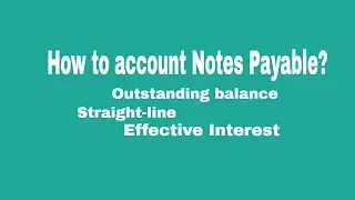 How to account Notes Payable
