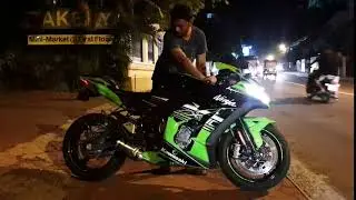 Kawasaki ZX10R - Two Brothers exhaust (pops and bangs!!!)