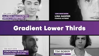Simple Gradient Lower Thirds | After Effects, Premiere Pro, FCPX, DaVinci Resolve Video Template