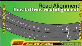How To Draw Road Alignment In Civil 3D.  CH# 03