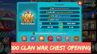 100 clan war chest opening Hustle Castle! #hustlecastle  #gameplay