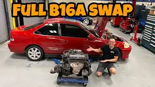 AHC EM1 Restoration Project - How To Remove Full B16A Engine and Transmission Swap (Episode 11)
