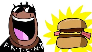 Kid Laughing At Burger Animated