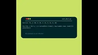 Python Dictionaries - Sort dictionary by value