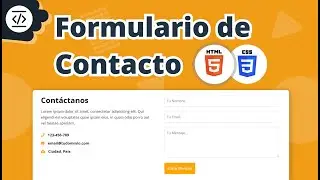 Como hacer un Formulario de Contacto con Html y Css