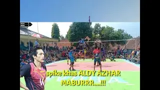GAYA SPIKE KHAS ALDY AZHAR | king of viertikal jump voli majalengka