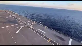 TB3 ün TCG Anadolu'nun üstüne inişi.