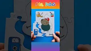 Mr.Dog - solving jigsaw puzzle for children Peppa Pig #shorts