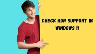 Check HDR support in Windows 11