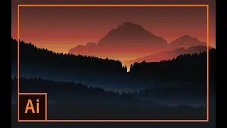 Adobe Illustrator CC Tutorial - Sunset Landscape Illustration