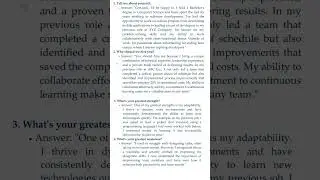 Toughest Intersview Questions and answer part1 