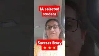 IA SELECTED STUDENT #successstory #shorts #iaresult