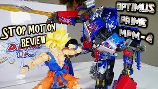 OPTIMUS PRIME MPM-4 Review. Goku y Optimus vs Nemesis y megatron Stop Motion Action Video