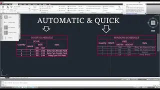 Generate Door or Window Schedule in a FEW SECONDS   Quick and Easy