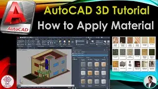 autocad 3d add material | How to apply Material in autocad 3D |  AutoCAD 3D adding Materials
