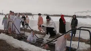 Крещенские купания. Крестный ход на Юганскую Обь. 
