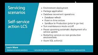 Servicing and Supporting Dynamics 365 Finance and Operations