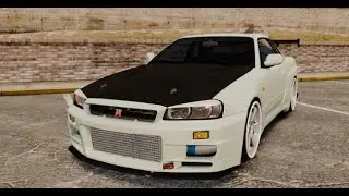 Гта 4  Краш Тест Драйв Nissan Skyline GT-R R34 (Скай из форсажа)