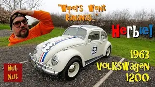 Herbie on HubNut! Wipers went bananas... 1963 VW Beetle 1200