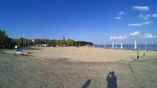 Цимлянский городской пляж во время проведения парусной регаты "Саркел 2021". (02.05.2021г.)