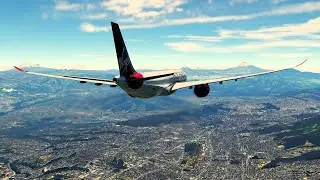 X-PLANE 12 EMERGENCY MANUAL LANDING AFTER MCDU AND A/P ISSUE A330-900 BRIDGETOWN - QUITO TBPB-SEQM