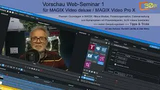 Hihglights zum 1. Web-Seminar für MAGIX Video Pro X & MAGIX Video deluxe