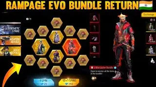 RAMPAGE EVO BUNDLE RETURN 🇮🇳 FREEFIRE RAMPAGE RING EVENT 😍 TONIGHT UPDATE