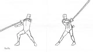 Flipaclip fight scene animation