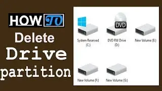 How to delete drive partition in windows 10