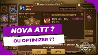 NA PRÁTICA! Runando Com a Nova Função e Com o Optimizer | Summoners War brasil