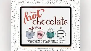 Demo: How to use the Hot Chocolate Procreate Stamp Brush Set