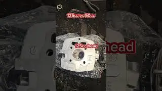 difference between a 50cc and a 125cc head pison and barrel #50ccgeared #moto #mechanic #2024