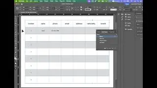 Tables in InDesign