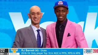 R.J. Barrett Drafted 3rd Overall By The New York Knicks In 2019 NBA Draft!