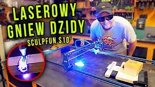 Katuje ogromny laser co tnie cuda, test Sculpfun s10 grawerowanie, cięcie, wypalanie - Fox Corner
