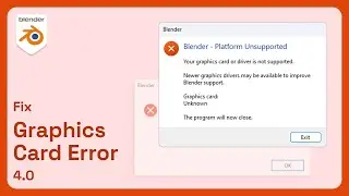 How to Fix Blender Graphics Card Driver Error. When your driver is Up To Date!