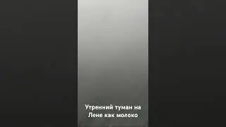 Утренний туман на Лене как молоко! Несколько раз вылетал на мель!