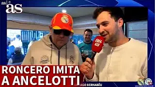RONCERO imita en PLENO DIRECTO la famosa foto de ANCELOTTI | Diario AS