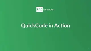 Radformation's Brad Rauschenbach provides a demonstration of QuickCode